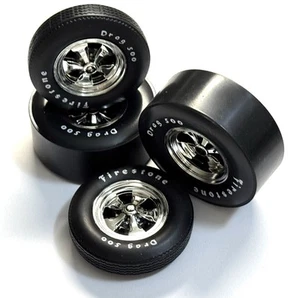 KEYSTONE Wheels & Firestone Drag 500 Tire Set GMP Acme 1/18 - Picture 1 of 13