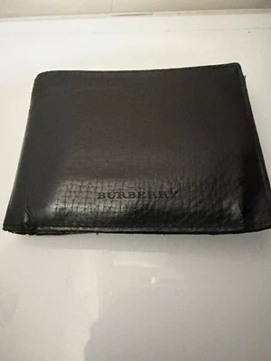 Auténtica cartera plegable negra para hombre Burberry Novacheck Foto 1 de 4