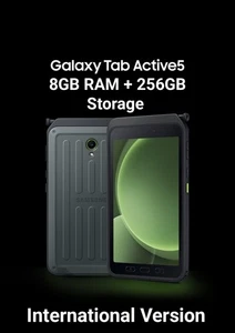 Samsung Galaxy Tab Active5 LTE 8 inch screen 8GB RAM + 256 GB Storage Android 14 - Picture 1 of 8