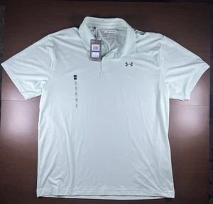 NWT Under Armour Polo Shirt Mens XL Mint Loose Performance Golf - Picture 1 of 3