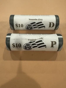 2010 P & D America The Beautiful Yosemite National Park U.S Mint Quarter Rolls - Picture 1 of 3