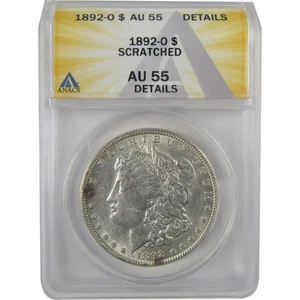 1892 O Morgan Dollar AU 55 Details ANACS Silver $1 Coin SKU:I19371 - Picture 1 of 4