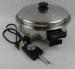 Sartén eléctrica Saladmaster 7817 acero inoxidable 11" núcleo de aceite vapo tapa y cable - Imagen 1 de 18