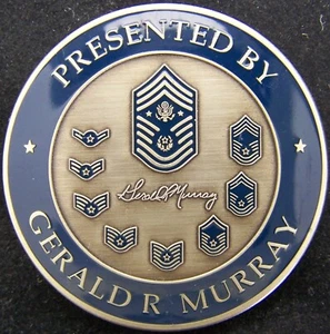Chief Master Sergeant of the Air Force CMSAF Gerald R Murray USAF Challenge Coin - Picture 1 of 2