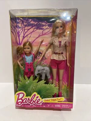 Nuevo 2013 Barbie Hermanas Safari Divertido Elefante Nuevo en Caja Sin usar, en caja original BDG25 Barbie y Stacie Foto 1 de 4