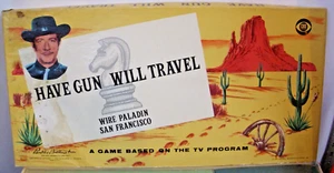 PALADIN HAVE GUN WILL TRAVEL WESTERN BOARD GAME 1959 PARKER BROTHERS - Picture 1 of 5