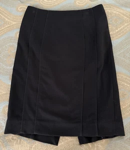 White House Black Market WHBM schwarzer Bleistiftrock Größe 6 Reißverschluss hinten gefüttert Stretch - Bild 1 von 12