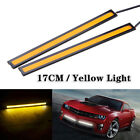 2X 12V Led Strip Drl Daytime Running Lights Fog Cob Car Lamp Driving Yellow /