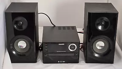 Philips BTM2180 Micro Music System 70W Bluetooth CD USB FM w/ Speakers No Remote - Image 1 of 4