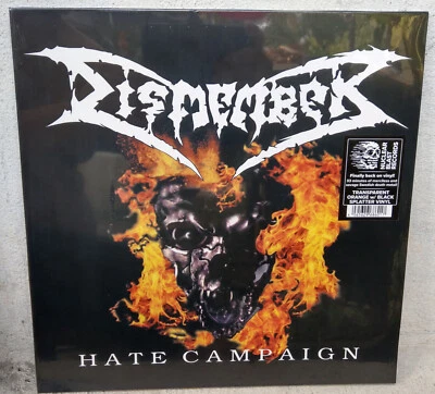 DISMEMBER ‎– Hate Campaign (Transparent Orange Black Splatter Vinyl) - Image 1 of 3