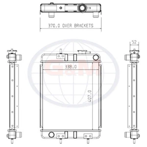 Radiator for JCB Mini Excavator IRS 30204600 30920400 30204600 30919100 10290 - Picture 1 of 2