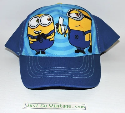 Gorra de béisbol Minions para niños Bob & Stuart espalda a presión ajustable redimensionable, nueva con etiquetas Foto 1 de 4