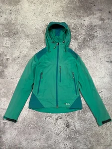 RAB SCIMITAR Women's Softshell Outdoor Jacket Size XS UK 8 EU 36 Hooded Green - Picture 1 of 18