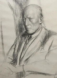 JAMES STROUDLEY BRITISH 1930'S ART DECO PORTRAIT DRAWING MAN ART 1906-1985 - Picture 1 of 9