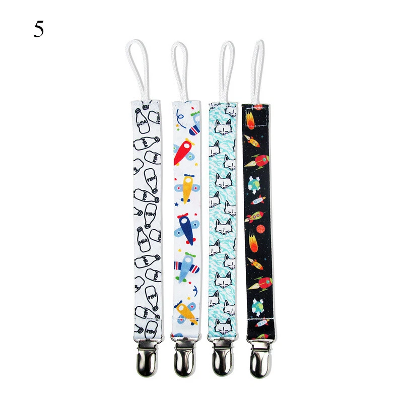 4 Pack Little Baby Dummy Pacifier Clips Pacifier Chain Clip Soother Holder Strap - Image 1 of 4