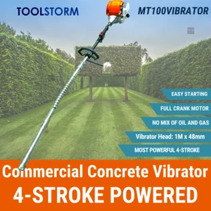 TOOLSTORM 4-STROKE Handheld Petrol Commercial Concrete Vibrator 48mm Hard Nose - Picture 1 of 12