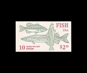 USA 1986 FISH #BK154 PL#1111 COMPLETE BOOKLET MNH - Picture 1 of 1