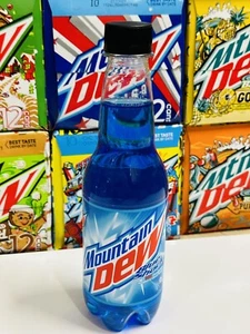 Mountain Dew Blue Shock Full Sealed 500ml Bottle - Rare - Malaysia Exclusive !!