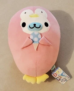 San-X Mamegoma Pink Seal Penguin Ice Cream Plush W Tags 14" - Picture 1 of 3