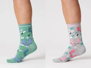 THOUGHT BAMBOO LADIES' SOCKS - GARDEN TOOLS TA461B - BNWT - Picture 1 of 10