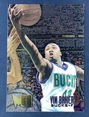 1995-96 Fleer Metal #61 Vin Baker Milwaukee Bucks - Imagem 1 de 2