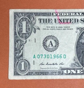 July 30, 1966 (A 07301966 D) Birthday Note $1 One Dollar Bill - Picture 1 of 3