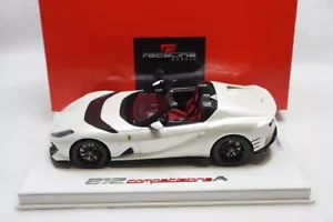 1/18 BBR FERRARI 812 COMPETIZIONE A FUJI WHITE GLOSS WHITE DELUXE LEATHER L20 MR - Picture 1 of 5