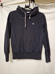 Champion Reverse Weave Warm Up XS Navy Hoodie Front Through Pocket 100% Cotton - Bild 1 von 7