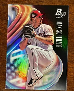 Bowman Platinum Refractor #7 Max Scherzer 2018 Nacionales de Washington casi nuevo+ - Imagen 1 de 2