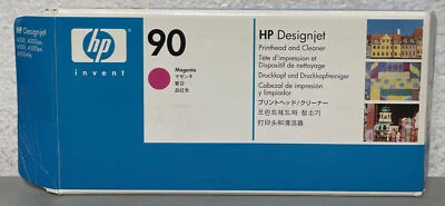 Cabezal de impresión y limpiador magenta HP 90 genuino C5056A - Caja abierta con fecha 04/2010 Foto 1 de 3