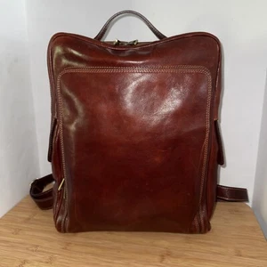 Mochila de cuero italiana Buccio Savana estuche para computadora portátil envío gratuito - Imagen 1 de 12