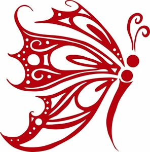Butterfly Tribal Wings Flying Truck Car Tattoo Window Laptop Vinyl Decal Sticker - Bild 1 von 2