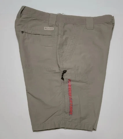 Columbia Florida Gators Chino Shorts Mens 34 Khaki 9” Inseam Omni Shield *Read* Cover