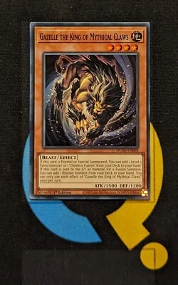 DUNE-EN003 Gazelle the King of Mythical Claws Super Rare 1st Edition YuGiOh - Image 1 of 3