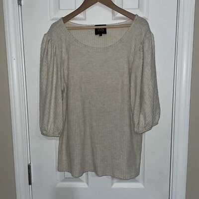 W5 Anthropologie Beige Top Blouse Size XL - Image 1 of 3