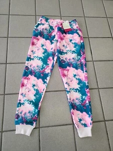 NWT Girls L(10/12) So Favorite Jogger Sweatpants Tie-Dye Pink Teal - Picture 1 of 8