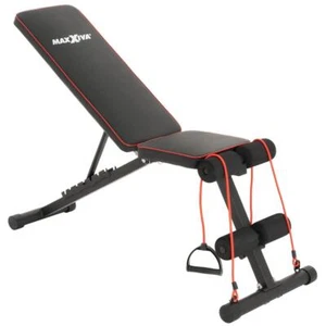 MAXXIVA Fitnessbank Hantelbank 7-stufig verstellbar mit Expander schwarz-rot - Bild 1 von 7
