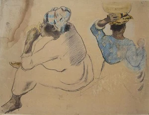 VINTAGE PAUL GAUGUIN MARTINICAN WOMEN LITHOGRAPH FINE ART 500 EDITION - Picture 1 of 11