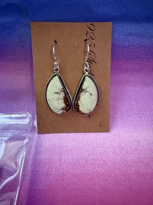 #35. Crisofrasis de limón natural, peso: 8,6 pendientes, plata de ley 925 Foto 1 de 4