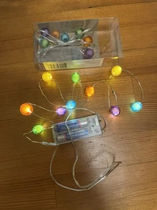 2 Pack Battery Operated Mini Fairy LED Lights Colorful Gems with 6 Hour Timer - Picture 1 of 5