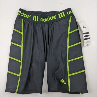 Adidas Black Destiny Solid Slider Padded Shorts - Boys Medium  - Image 1 of 3