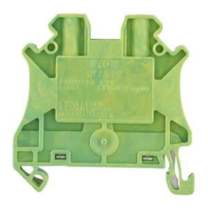 EATON XBUT25PE MASSEKLEMME, EINSTUFIG, 26-12AWG, GRÜN/GELB - Bild 1 von 3