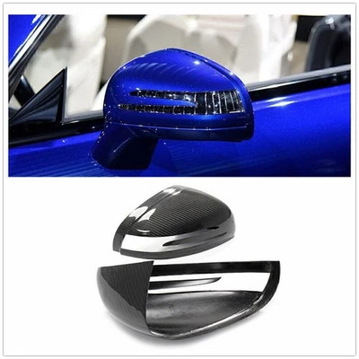 Cubierta de espejo retrovisor lateral de coche de fibra de carbono para Benz R172 SLK 200 230 250 350 55 complemento D Foto 1 de 4
