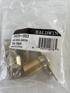 Baldwin 0426-003 Door Adjustable Ball Catch Latch Lifetime Polished Brass Finish - Picture 1 of 3