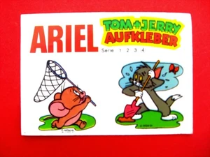 Werbeaukleber 1981 Waschmittel ARIEL TOM+JERRY Serie: 4 RAR! - Bild 1 von 1