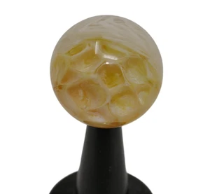 Honeycomb White Swirl 27mm Studio Art Glass Marble - Picture 1 of 14