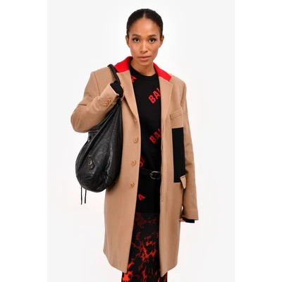 Givenchy Camel Tan Wool & Cashmere Blend Color Block Overcoat 48 / XXL - Image 1 of 4