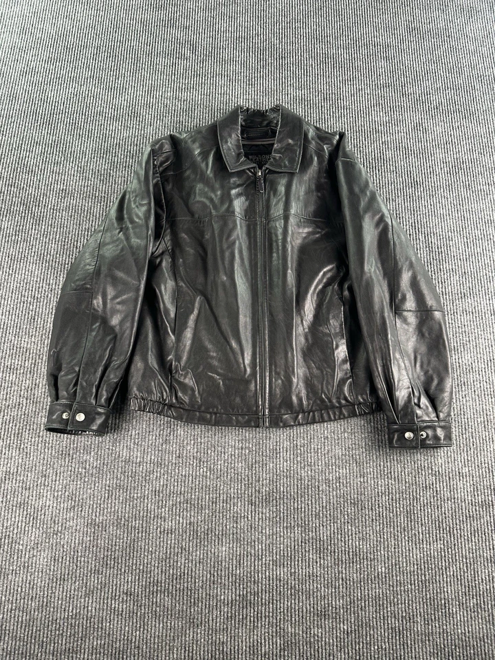 Chaqueta de cuero Pelle Studio para hombre grande aislante abrigo de bombardero vintage Foto 1 de 4