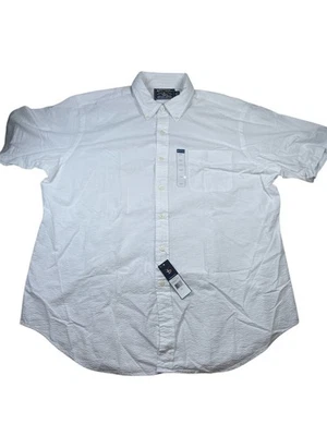 Camisa American Living Para Hombre 2XL Blanca Seersucker Algodón Texturizado Abotonada Foto 1 de 4