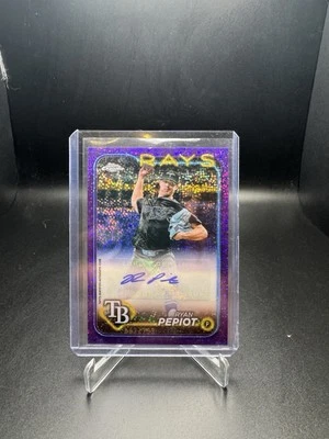 Ryan Pepiot #'d /299 AUTO - 2024 Topps Chrome Update Autographs Purple Speckle - Image 1 of 2